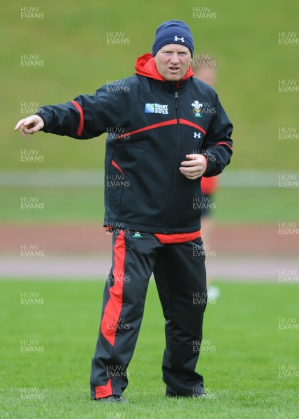 05.10.11 - Wales Rugby Training - Wales kicking coach Neil Jenkins during training. 