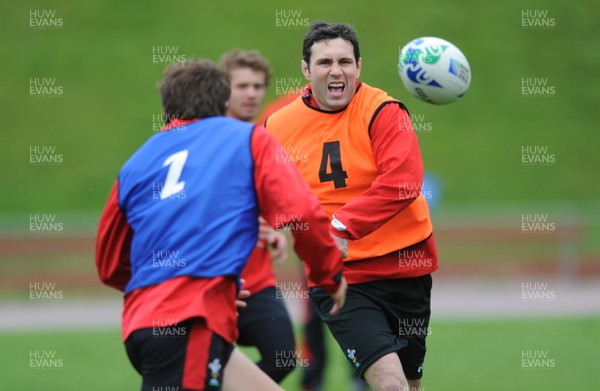 05.10.11 - Wales Rugby Training - Stephen Jones during training. 
