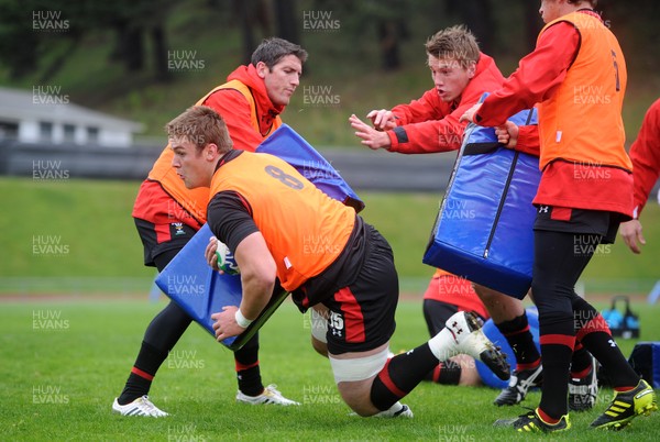 05.10.11 - Wales Rugby Training - Dan Lydiate during training. 