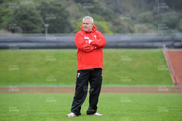 05.10.11 - Wales Rugby Training - Wales head coach Warren Gatland during training. 