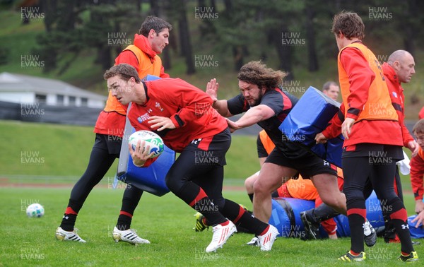 05.10.11 - Wales Rugby Training - George North during training. 