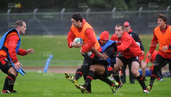 05.10.11 - Wales Rugby Training - Stephen Jones during training. 