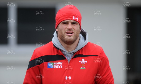 05.10.11 - Wales Rugby Training - Jamie Roberts during training. 