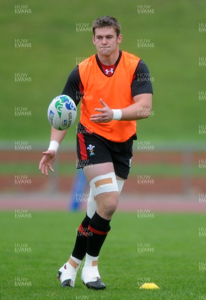 05.10.11 - Wales Rugby Training - Dan Lydiate during training. 