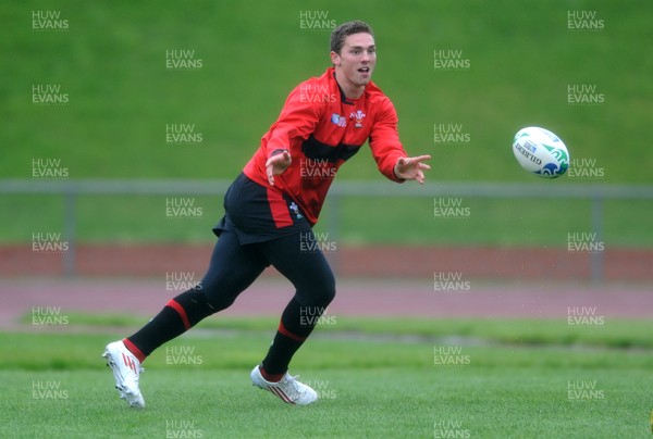 05.10.11 - Wales Rugby Training - George North during training. 