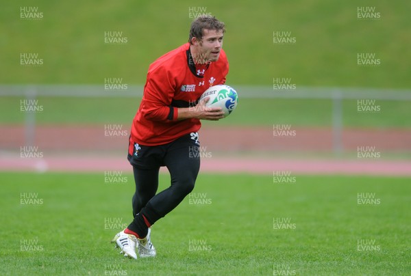 05.10.11 - Wales Rugby Training - Leigh Halfpenny during training. 