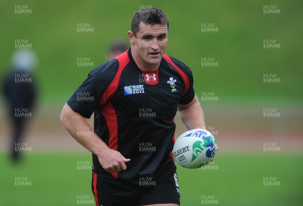 05.10.11 - Wales Rugby Training - Huw Bennett during training. 