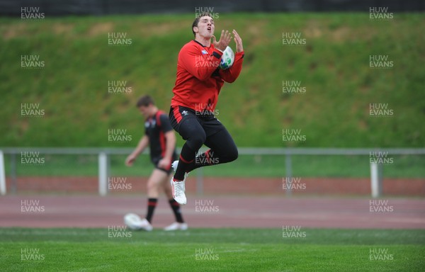 05.10.11 - Wales Rugby Training - George North during training. 