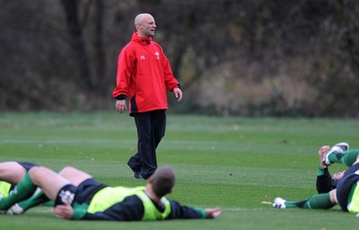 05.11.09 - Wales Rugby Training - New Wales fitness coach Adam Beard during training. 