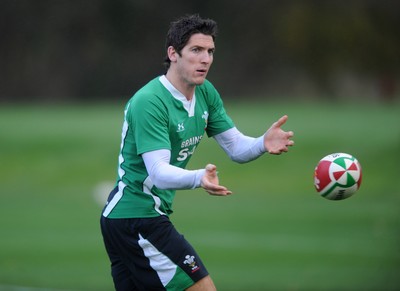 05.11.09 - Wales Rugby Training - James Hook in action during training. 