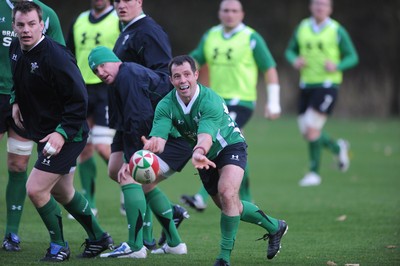 05.11.09 - Wales Rugby Training - Gareth Cooper during training. 