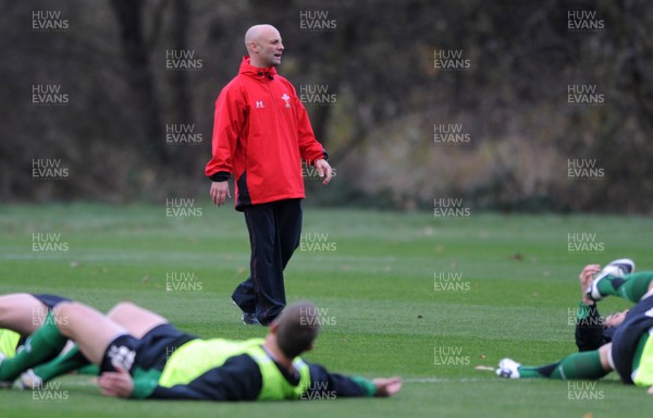 05.11.09 - Wales Rugby Training - New Wales fitness coach Adam Beard during training. 