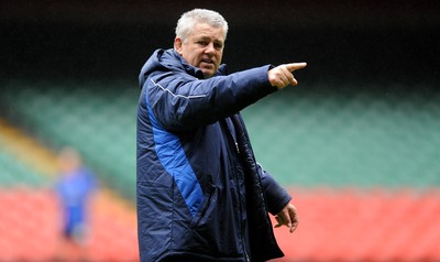 05.11.10 -Wales Rugby Captains Run - Head coach Warren Gatland during training. 