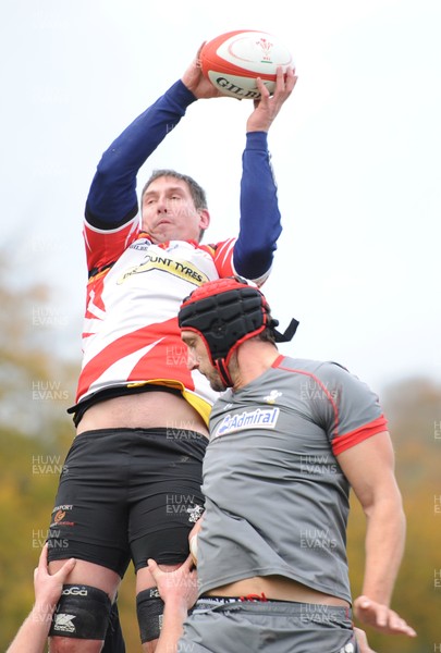 051113 - Wales Rugby Training - Adam Jones and Dan Lydiate during training