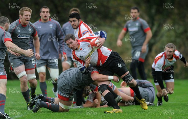 051113 - Wales Rugby Training - Adam Jones during training