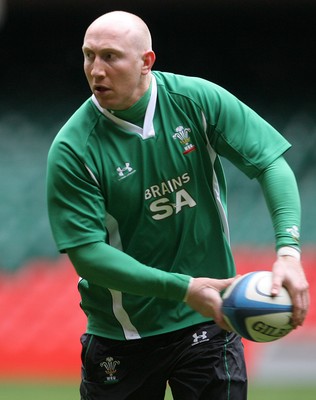06.02.09 - Wales Rugby Training - Tom Shanklin during training 