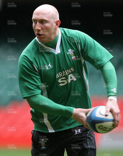 06.02.09 - Wales Rugby Training - Tom Shanklin during training 