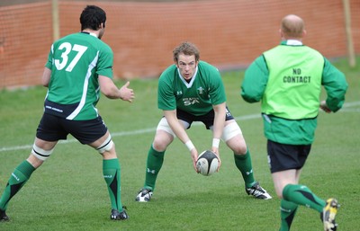 06.03.09 - Wales Rugby Training - Alun Wyn Jones in action during training. 