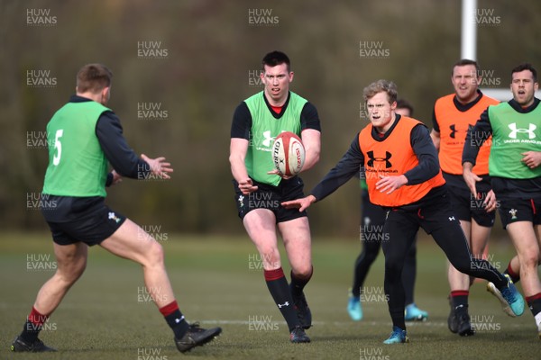 060318 - Wales Rugby Training - Adam Beard during training