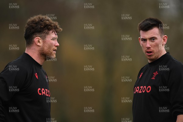 060322 - Wales Rugby Training - Will Rowlands and Adam Beard during training