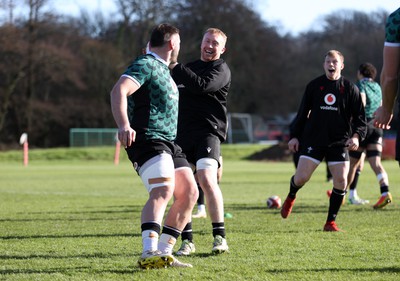 060324 - Wales Rugby Training in the week leading up to their 6 Nations game with France - Tommy Reffell during training