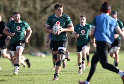 060324 - Wales Rugby Training in the week leading up to their 6 Nations game with France - Dafydd Jenkins during training