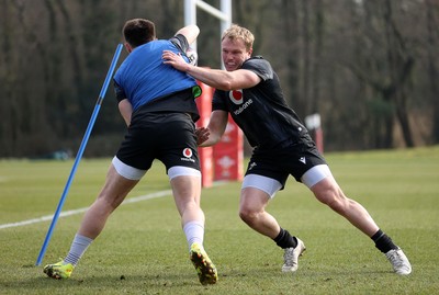 060325 - Wales Rugby Training ahead of their 6 Nations games against Scotland on the weekend - Blair Murray during training