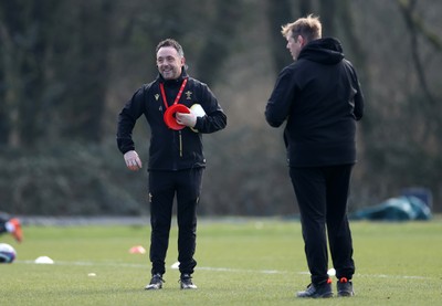 060325 - Wales Rugby Training ahead of their 6 Nations games against Scotland on the weekend - Matt Sherratt, Head Coach during training