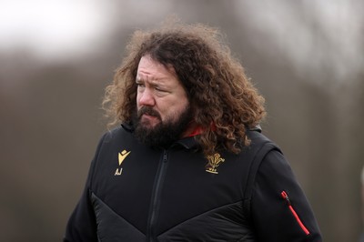 060325 - Wales Rugby Training ahead of their 6 Nations games against Scotland on the weekend - Adam Jones, Scrum Coach during training