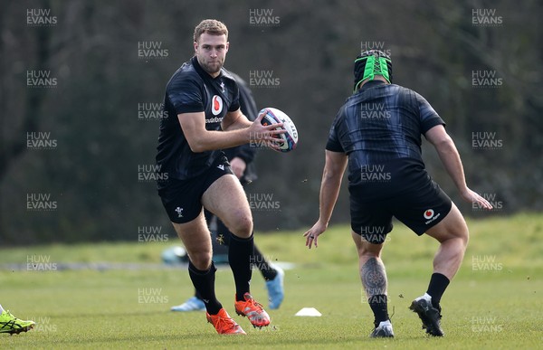 060325 - Wales Rugby Training ahead of their 6 Nations games against Scotland on the weekend - Max Llewellyn during training