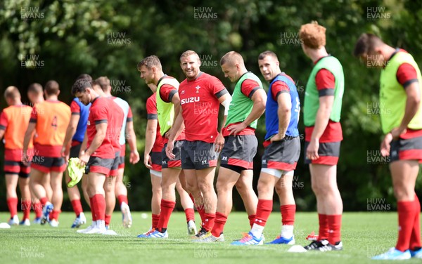 060819 - Wales Rugby Training - Hadleigh Parkes during training