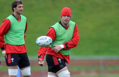 06.10.11 - Wales Rugby Training - Alun Wyn Jones during training. 