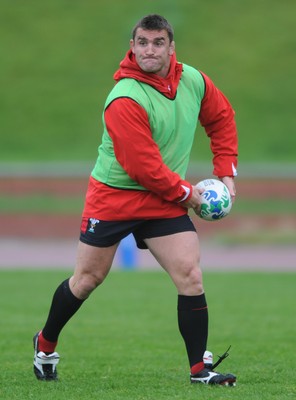 06.10.11 - Wales Rugby Training - Huw Bennett during training. 