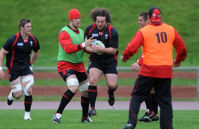 06.10.11 - Wales Rugby Training - Adam Jones during training. 