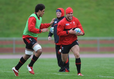 06.10.11 - Wales Rugby Training - Jamie Roberts during training. 