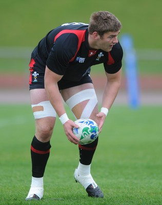 06.10.11 - Wales Rugby Training - Dan Lydiate during training. 