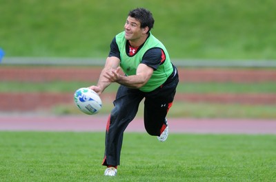 06.10.11 - Wales Rugby Training - Mike Phillips during training. 