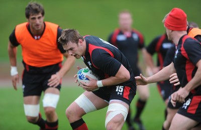 06.10.11 - Wales Rugby Training - Dan Lydiate during training. 