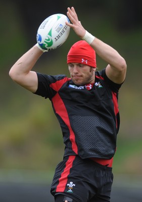 06.10.11 - Wales Rugby Training - Alun Wyn Jones during training. 