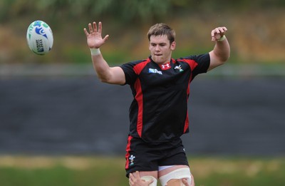 06.10.11 - Wales Rugby Training - Dan Lydiate during training. 