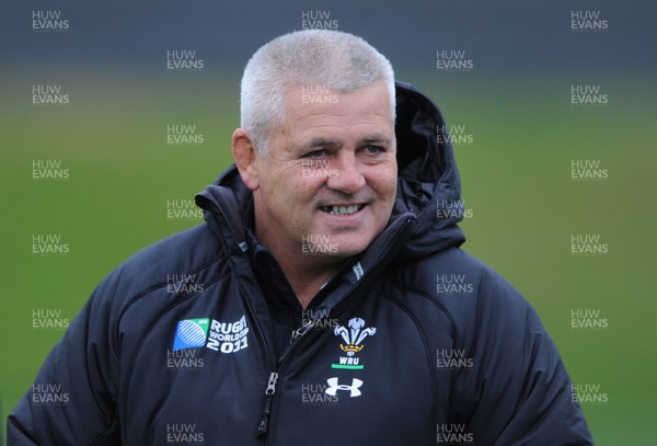 06.10.11 - Wales Rugby Training - Wales head coach Warren Gatland during training. 