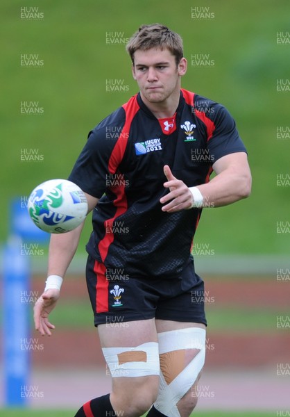 06.10.11 - Wales Rugby Training - Dan Lydaite during training. 
