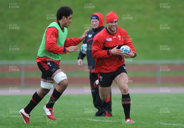 06.10.11 - Wales Rugby Training - Jamie Roberts during training. 