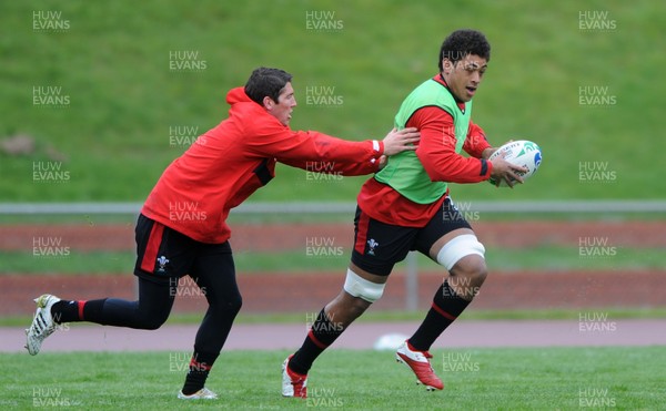 06.10.11 - Wales Rugby Training - Toby Faletau during training. 