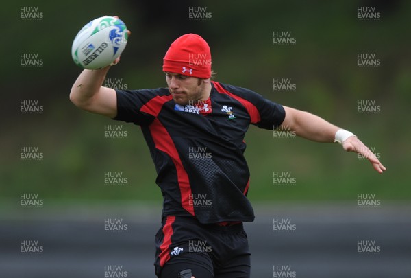 06.10.11 - Wales Rugby Training - Alun Wyn Jones during training. 