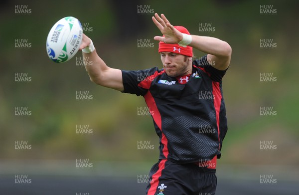 06.10.11 - Wales Rugby Training - Alun Wyn Jones during training. 