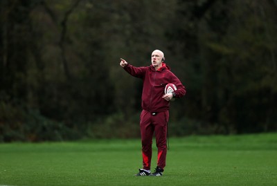 061125 - Wales Rugby Training in the week leading up to their first Quilter Nations Series game against Argentina - Steve Tandy, Head Coach during training