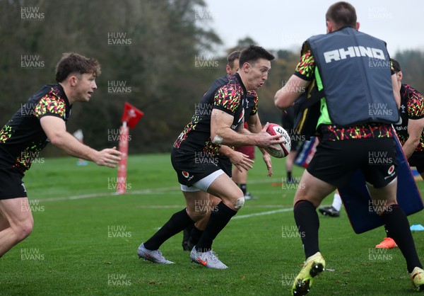061125 - Wales Rugby Training in the week leading up to their first Quilter Nations Series game against Argentina - Josh Adams during training