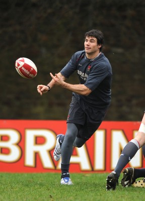 07.02.08 - Wales Rugby Training - Mike Phillips in action during training 