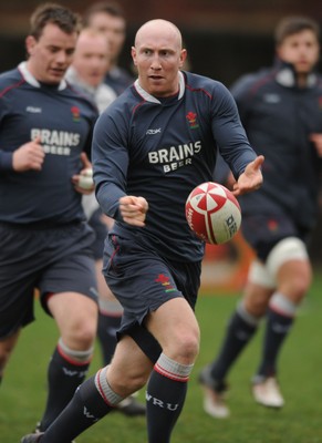 07.02.08 - Wales Rugby Training - Tom Shanklin in action during training 